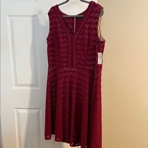 NWT. Elegant Raspberry Sleeveless Dress